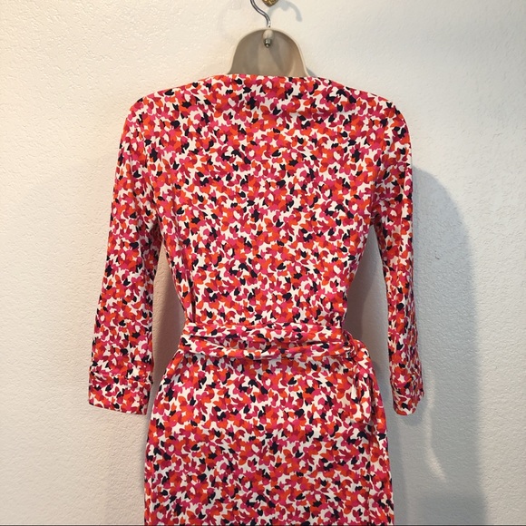 DVF Size 2 New Julian Two Leaf Dance Wrap Dress - Picture 9 of 16